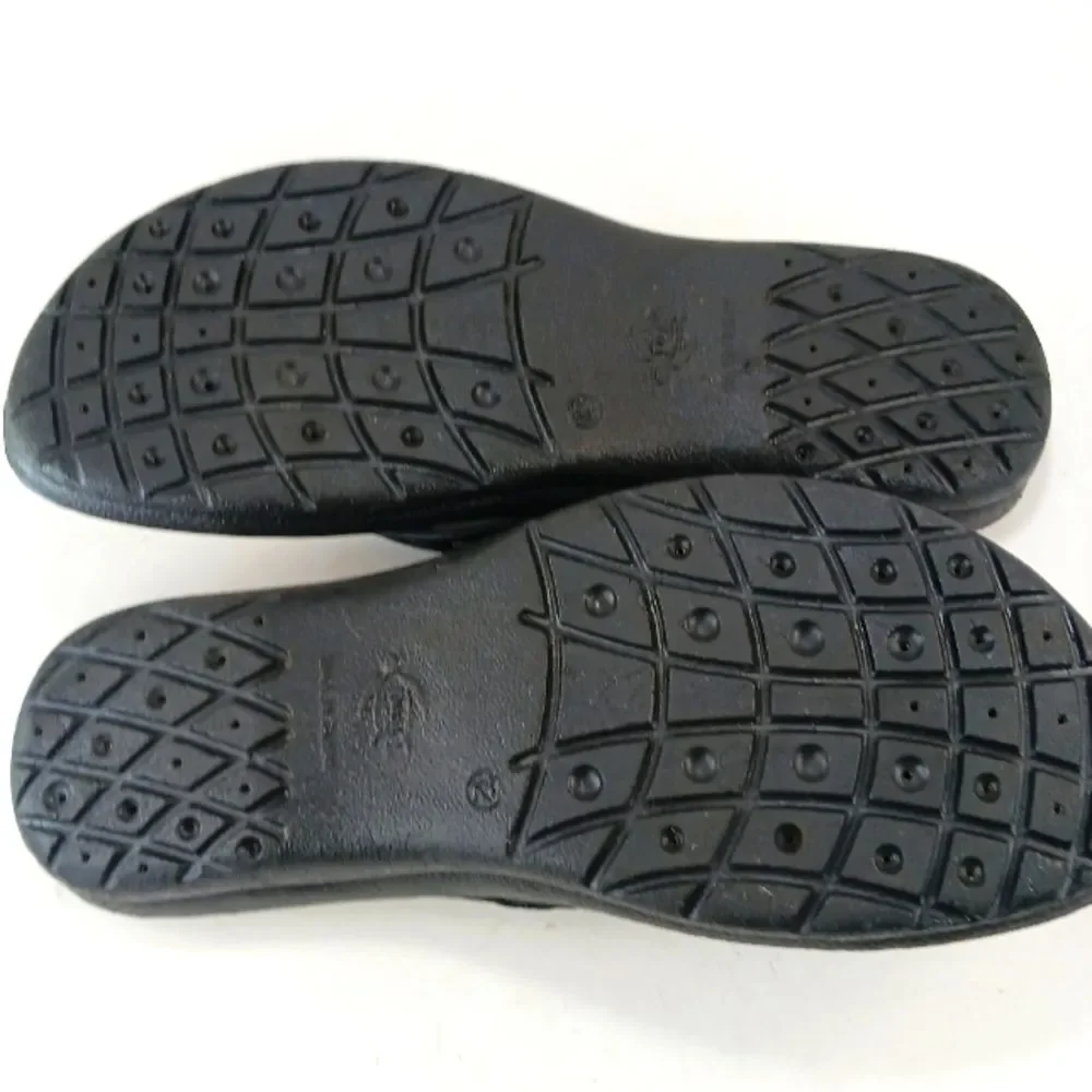 Pali Hawaii Shaka Weave Pattern Thong Sandal Slip-On Cushion Footbed Men's 12 Bk